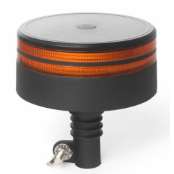 Lampeggiante LED 12-24V base ad asta flessibile, 25W, IP67, 50 LED, doppia riga luminosa