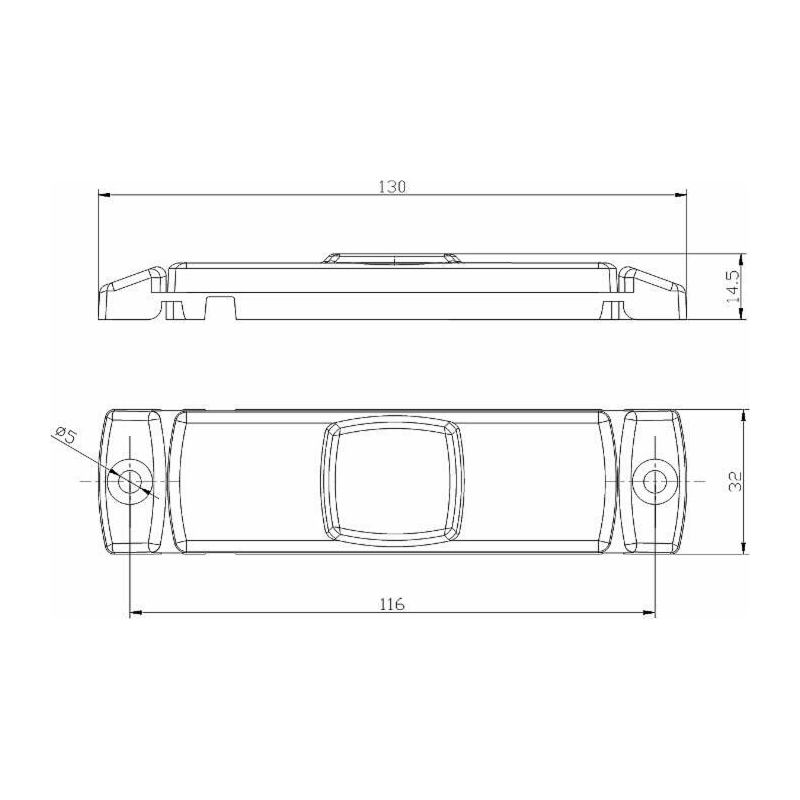 FANALE DI INGOMBRO A LED BIANCO 12-36V