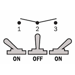 INTERRUTTORE A LEVETTA UNIPOLARE ON-OFF-ON