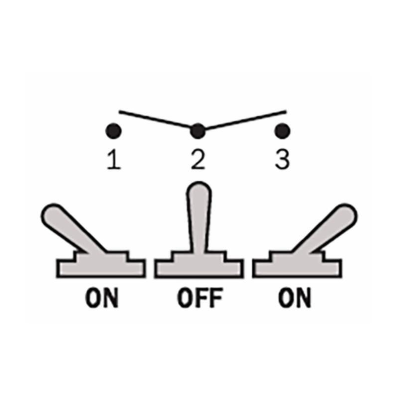 INTERRUTTORE A LEVETTA UNIPOLARE ON-OFF-ON