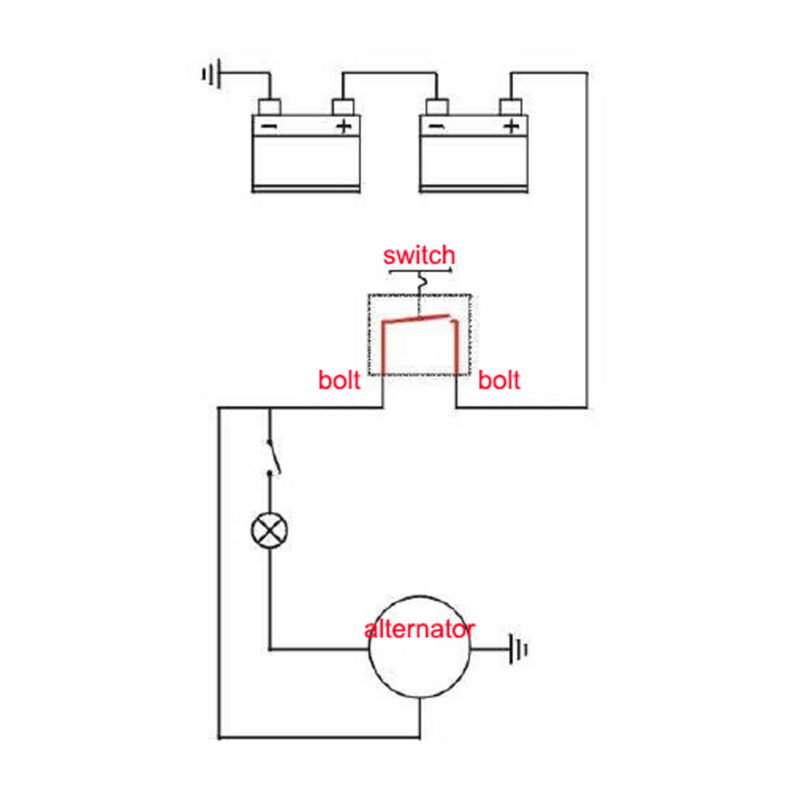 Interruttore staccabatteria 12-24V 100A