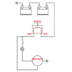 Interruttore staccabatteria 12-24V 200A