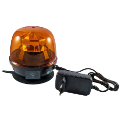 Lampeggiante LED magnetico a batteria  12-24V, 22W, IP67, 10 LED. Autonomia batteria 6 ore