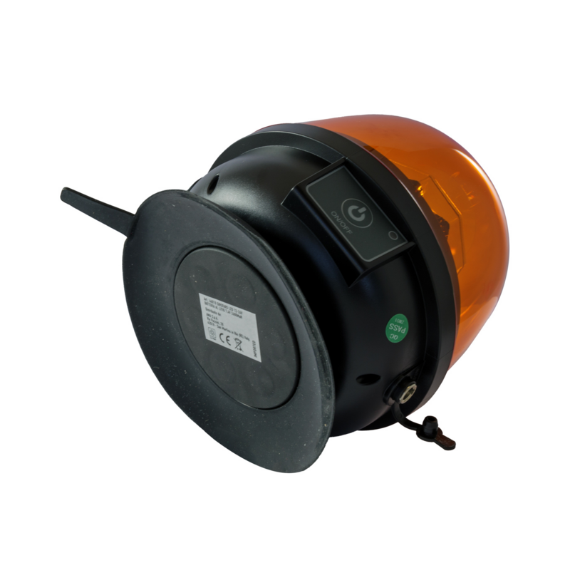 Lampeggiante LED magnetico a batteria  12-24V, 22W, IP67, 10 LED. Autonomia batteria 6 ore