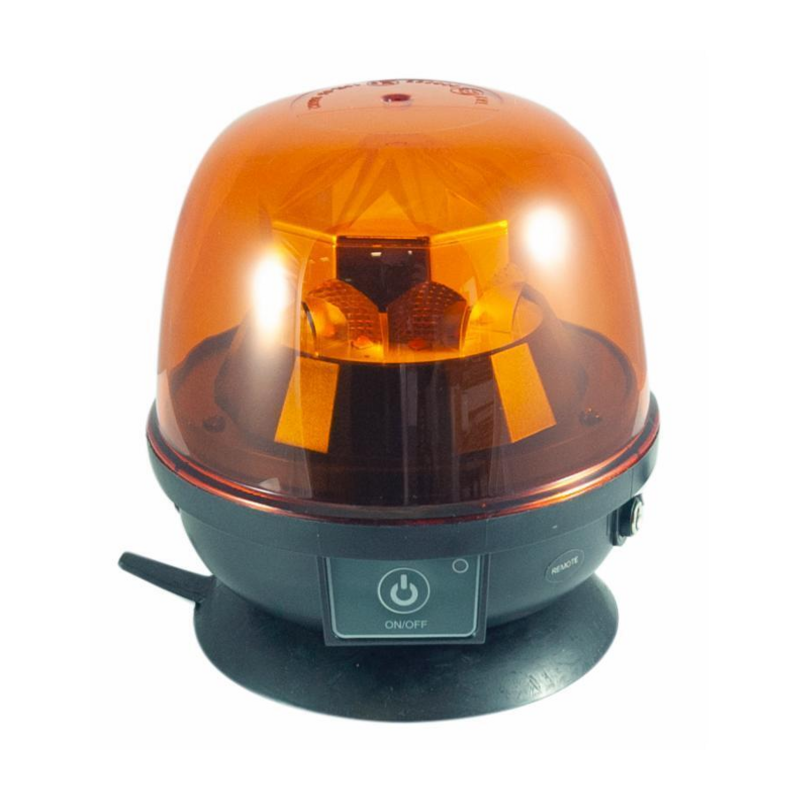 Lampeggiante LED magnetico a batteria e telecomando 12-24V, 22W, IP67, 10 LED. Autonomia batteria 6 ore