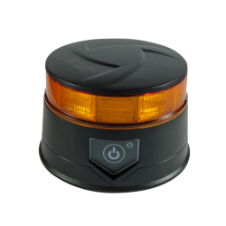 Lampeggiante magnetico LED a batteria 12-24V, 19W, IP67, 30 LED. Autonomia batteria 6,5 ore.