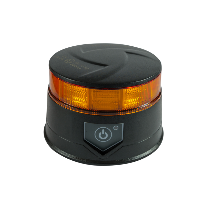 Lampeggiante magnetico LED a batteria 12-24V, 19W, IP67, 30 LED. Autonomia batteria 6,5 ore.