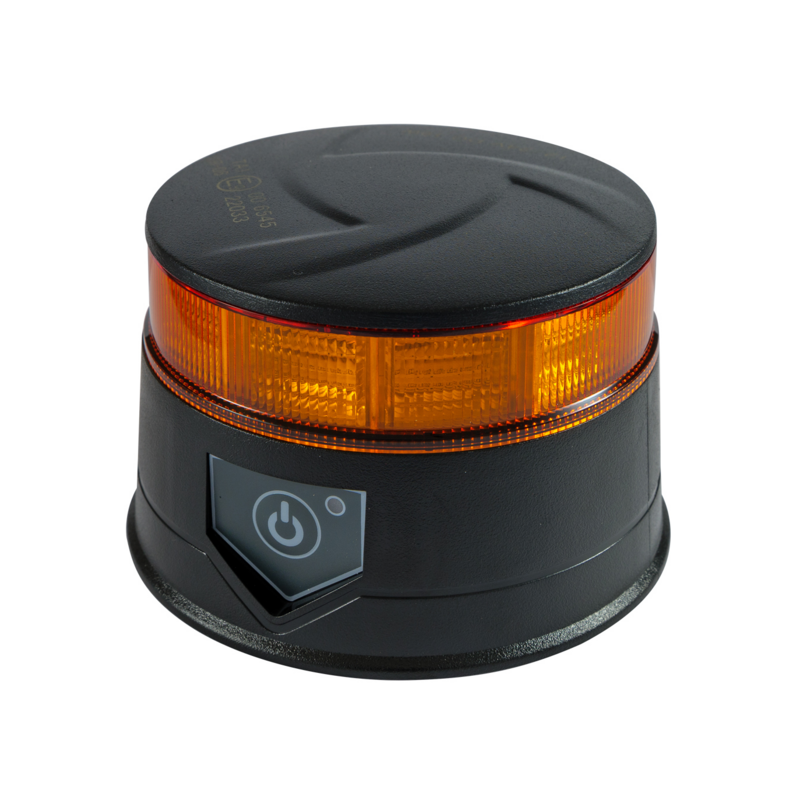 Lampeggiante magnetico LED a batteria 12-24V, 19W, IP67, 30 LED. Autonomia batteria 6,5 ore.