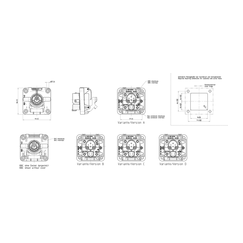 Presa 9 poli ISOBUS Active nera 12V in plastica
