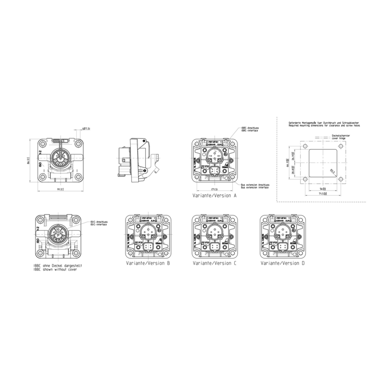 Presa 9 poli ISOBUS Passive grigia 12V in plastica