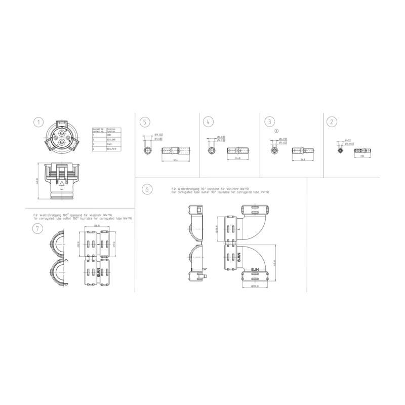 Spina 9 poli ISOBUS 12V in plastica