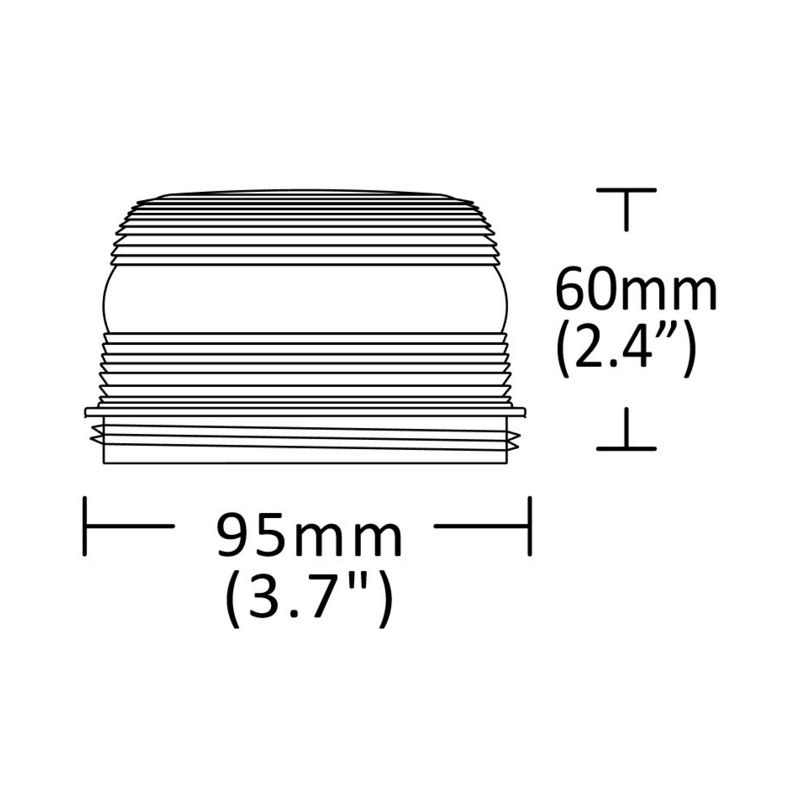 Calotta girofaro ambra in policarbonato art. 68611, 68612, 68613