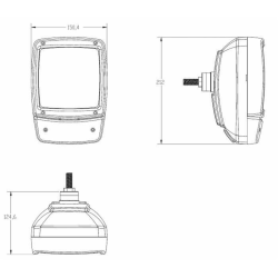 PROIETTORE 150X212 MM VERTICALE CON INDICATORE DI DIREZIONE
