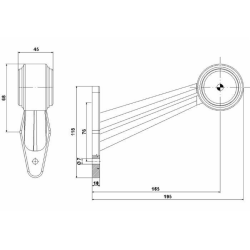 LUCE DI INGOMB LATERALE DRITTO A LED