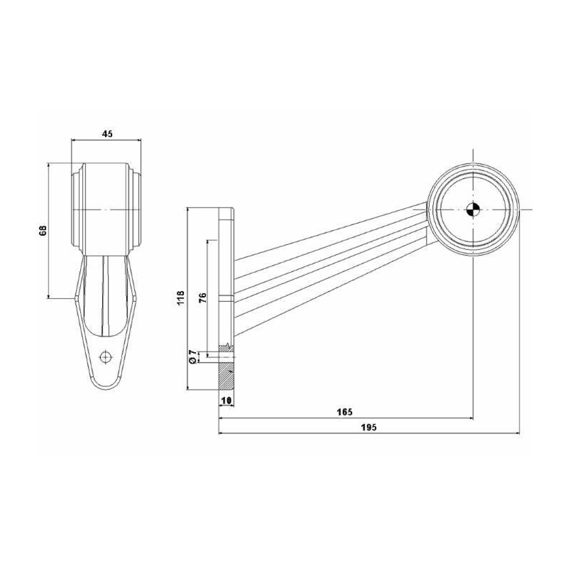 LUCE DI INGOMB LATERALE DRITTO A LED