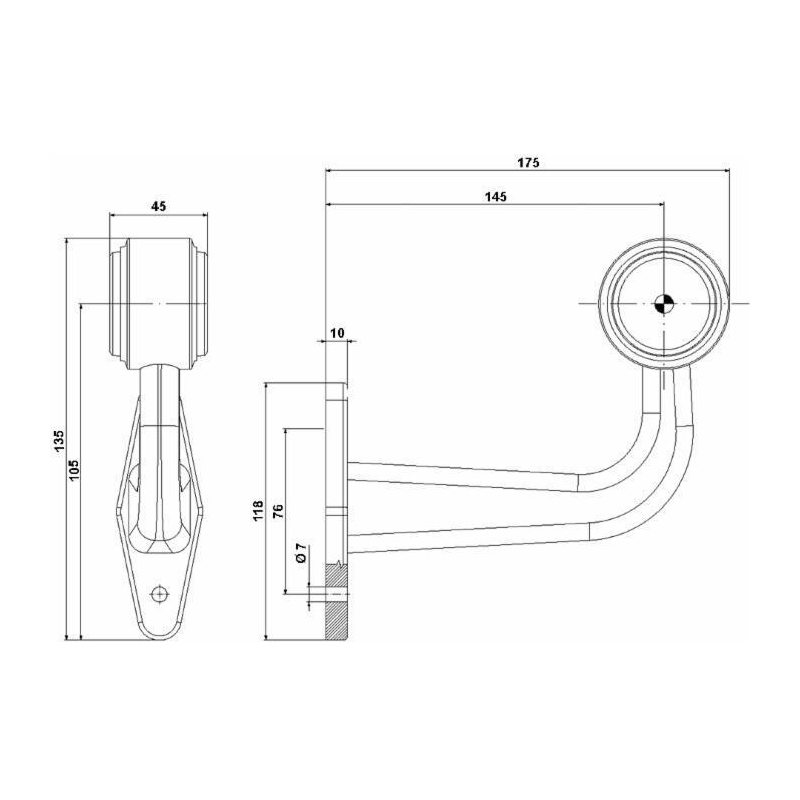 LUCE D'INGORMBRO A LED AD ANGOLO