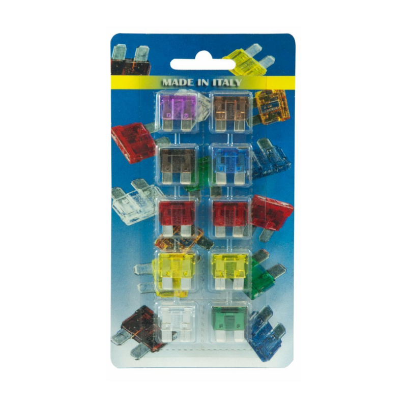 10 PCS BLISTER CARD BLADE FUSES