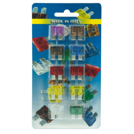 10 PCS BLISTER CARD BLADE FUSES