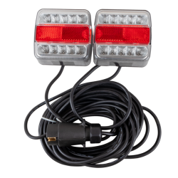 KIT LUCI POSTERIORI LED CON MAGNETE, CAVI 7,5 M + 2,5 M