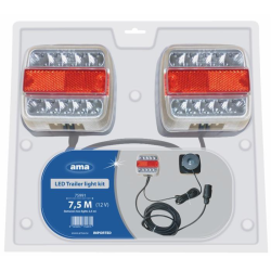 KIT LUCI POSTERIORI LED CON MAGNETE, CAVI 14 M + 4 M