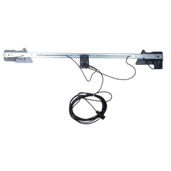 Barra regolabile 1400 ÷ 2100 mm con fanali posteriori 12V alogeni e triangoli rifrangenti