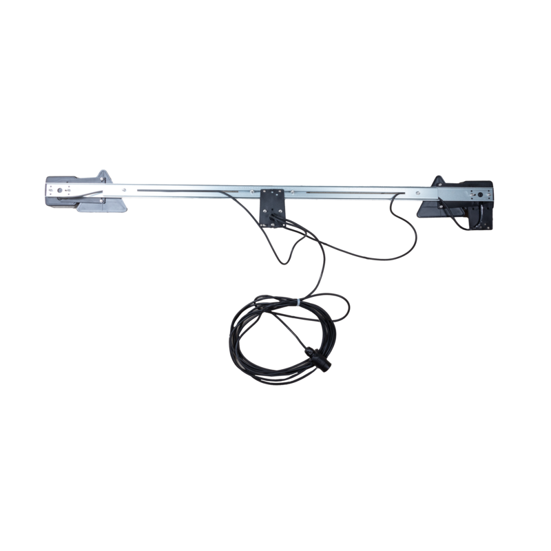 Barra regolabile 1400 ÷ 2100 mm con fanali posteriori 12V alogeni e triangoli rifrangenti