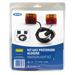 KIT LUCI POSTERIORI ALOGENE, CAVI 7,5 M + 2,5 M