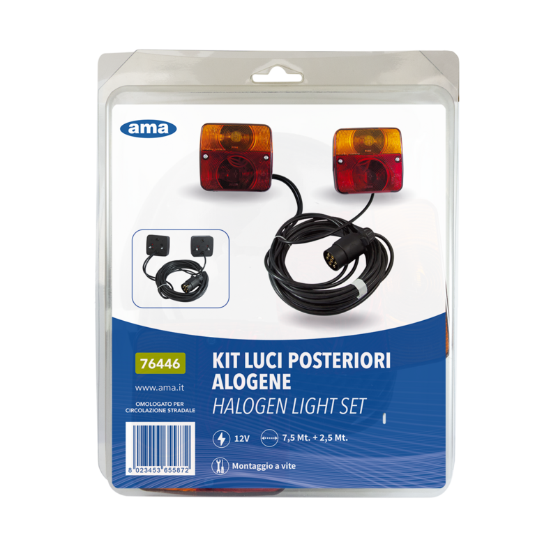 KIT LUCI POSTERIORI ALOGENE, CAVI 7,5 M + 2,5 M