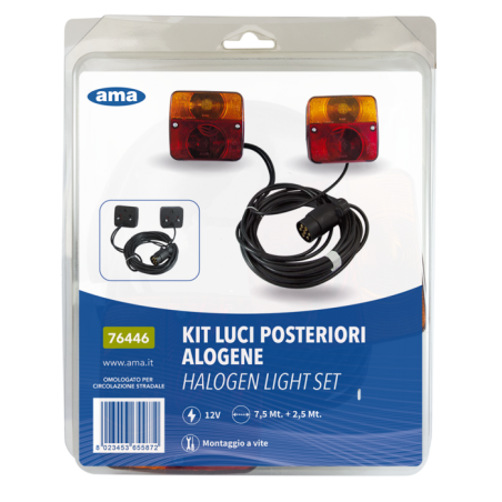 KIT LUCI POSTERIORI ALOGENE, CAVI 7,5 M + 2,5 M