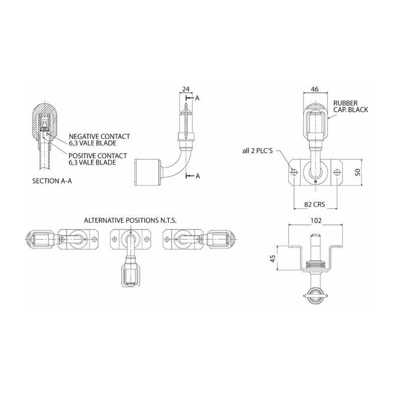 PIANTONE BIPOLARE INCLINABILE