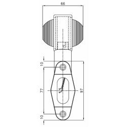 Luce di ingombro laterale a 90°, luce bianca e rossa alogena