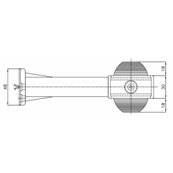 Luce di ingombro laterale a 90°, luce bianca e rossa alogena