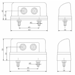 Luce targa a LED 10-30 V
