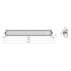 Barra a LED 10-48V, 10800LM, 120W, Raggio COMBO (ampio e lungo), 40 LED