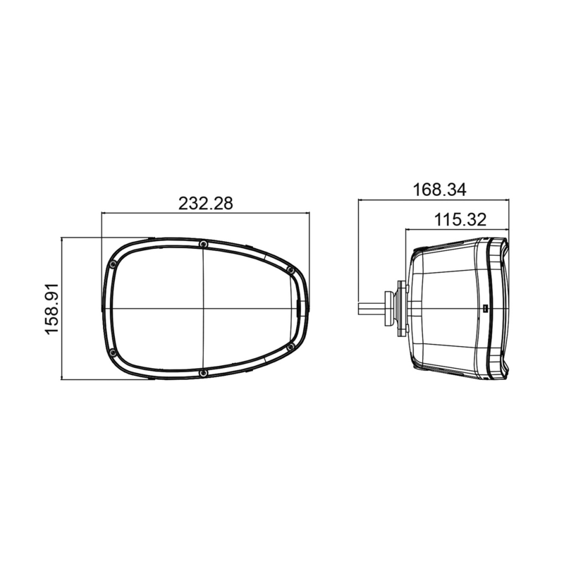 Proiettore LED 10-30V, lato destro