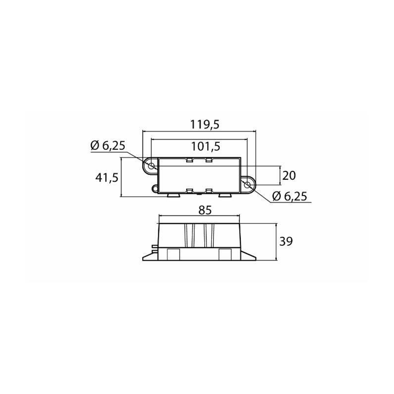 SCATOLA FUSIBILE TIPO MEGA 1 VIA CON COPERCHIO
