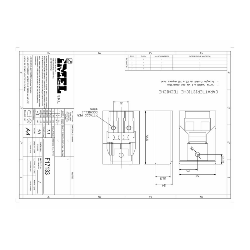 Portafusibile MAXI componibile