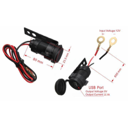 Presa USB 12V input, 5V output