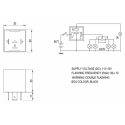 INTERMITTENZA 4 POLI 12V 4X21+2W