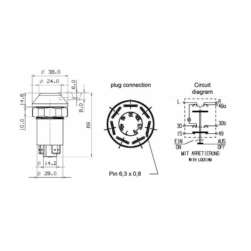 PULSANTE PNEUTRON 12V EMERGENZA