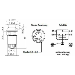 PULSANTE PNEUTRON 12V  GIALLO