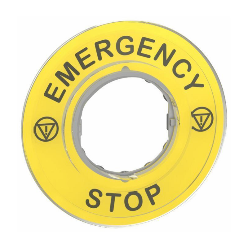 Etichetta arresto d'emergenza