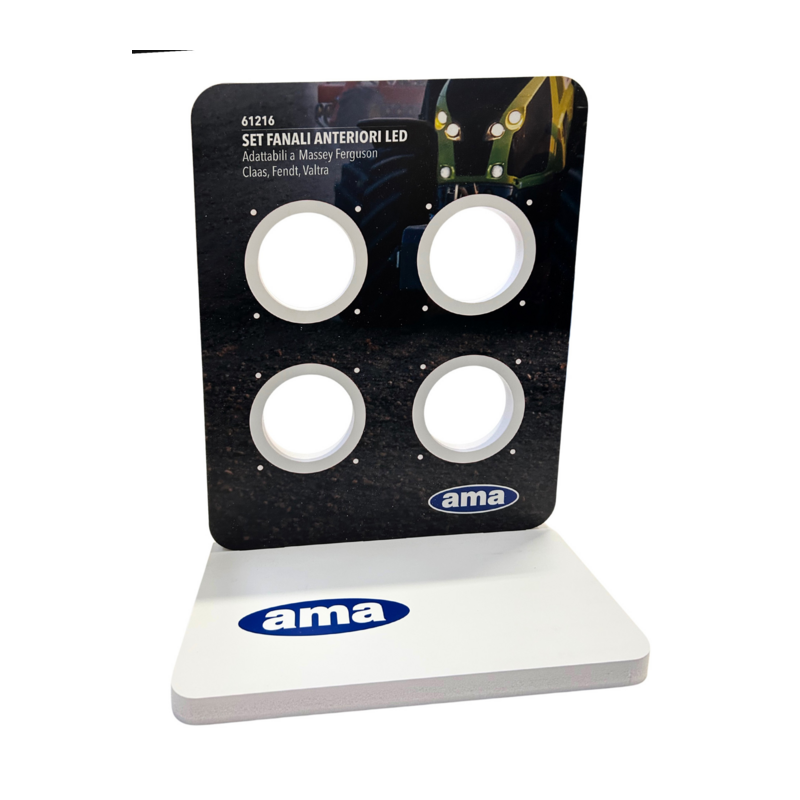 Espositore in PVC espanso per kit fanali anteriori LED 61216