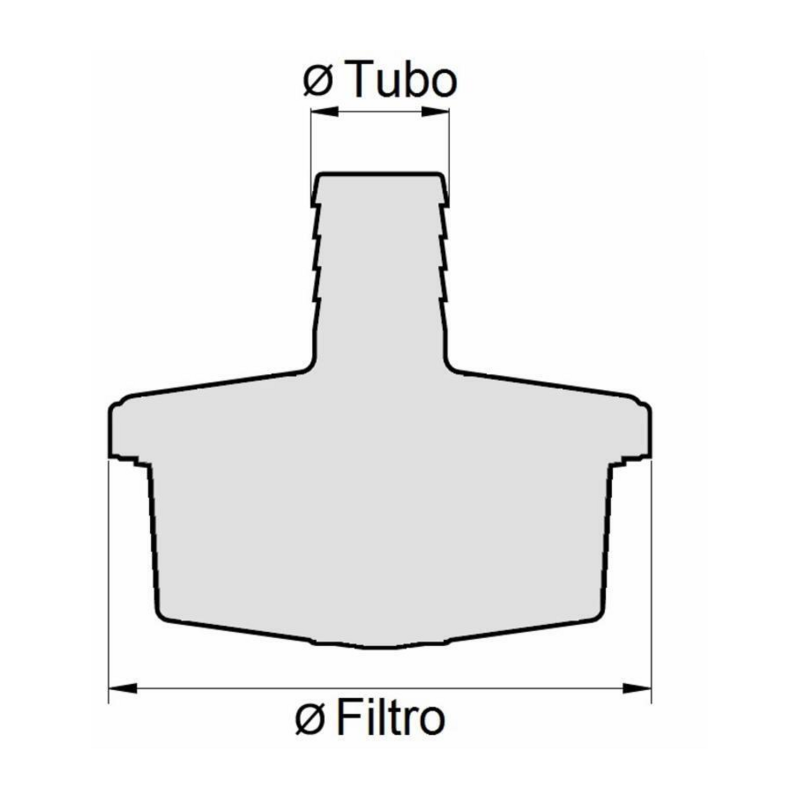 FILTRO ASPIRAZIONE 40 X 140MM
