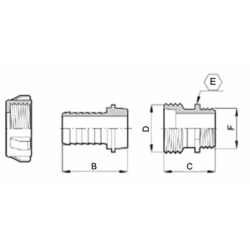 RACCORDO 1" 1/4 X 30