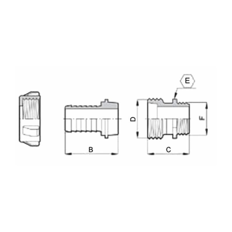 RACCORDO 1" 1/2 X 40
