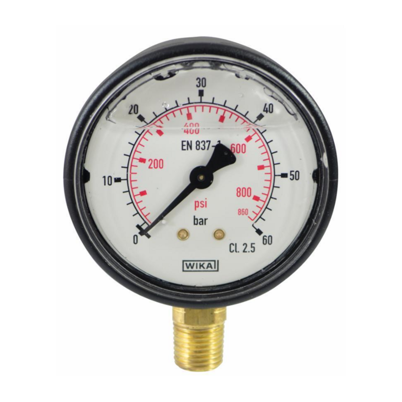 MANOMETRO IN ABS Ø 63MM, SCALA 0/60 BAR, ATTACCO RADIALE R 1/4"