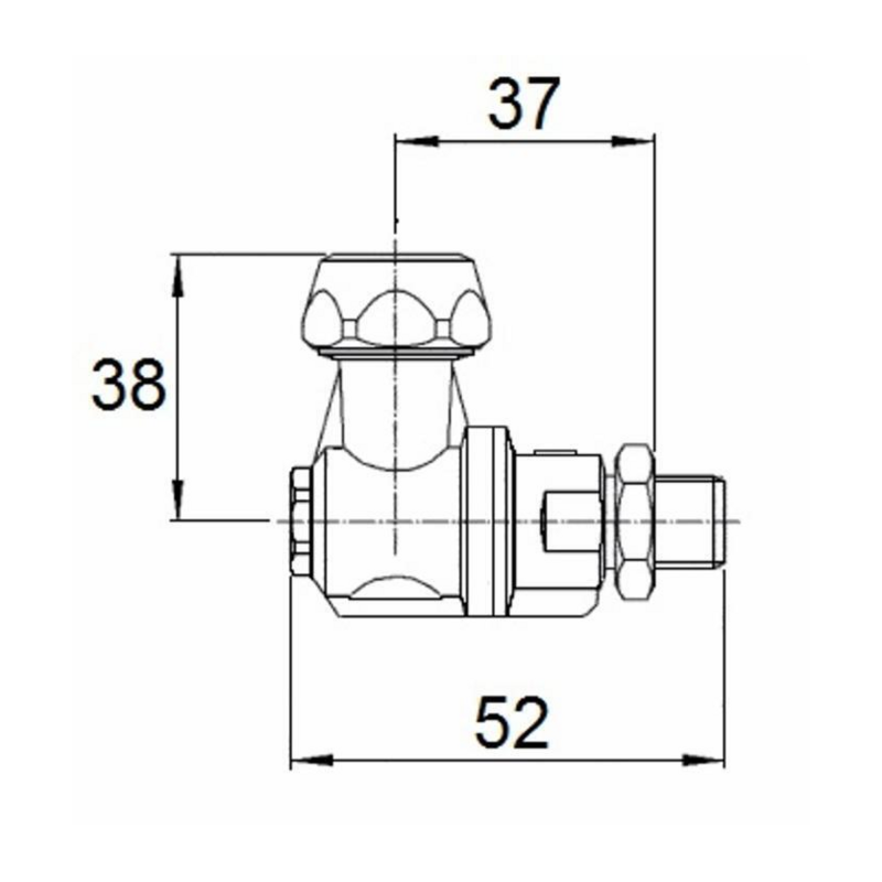GETTO SINGOLO M74 G 1/4" M, GHIERA Ø 18