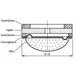 UGELLO CERAMICA Ø18 FOROØ2,0