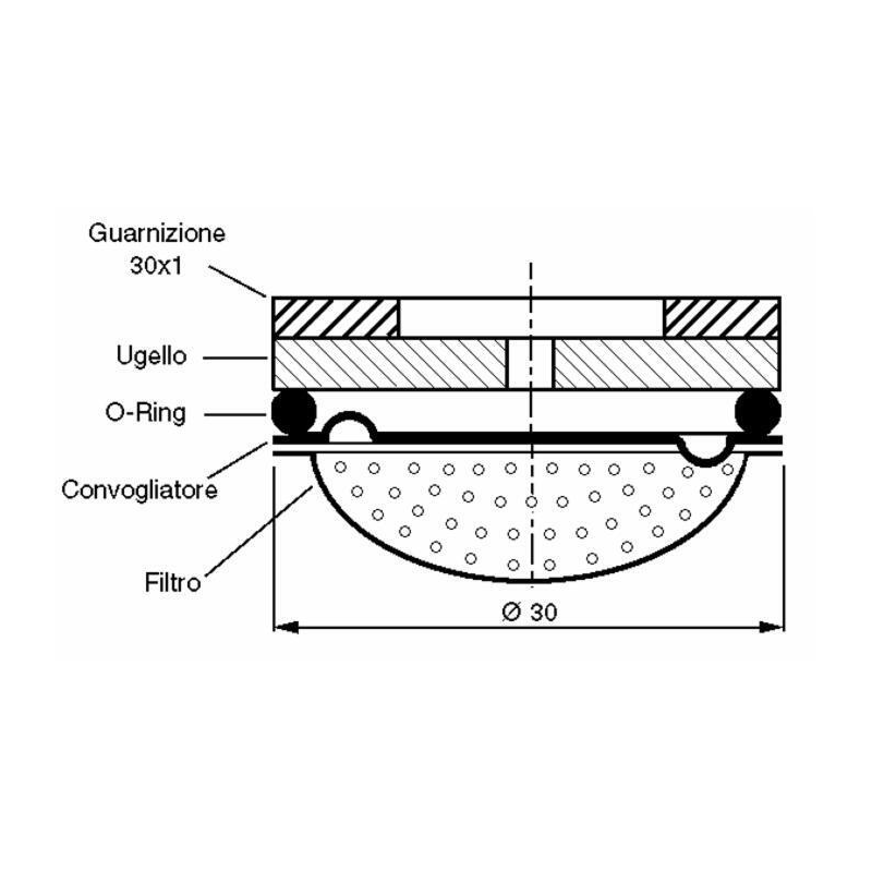 UGELLO Ø30 FORO Ø1,8